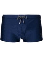 Ea7 Emporio Armani Embossed Monogram Swim Shorts - Blue