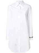 Thom Browne Classic Long Sleeve Button Down Point Collar Thigh Length