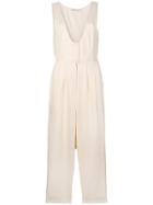 Mes Demoiselles Low Neck Sleeveless Jumpsuit - Nude & Neutrals