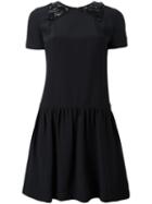 Ps By Paul Smith Stars Embellished Neck Dress, Women's, Size: 40, Black, Viscose/silk/plastic