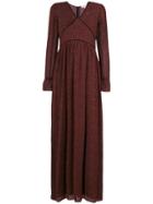 Michael Michael Kors Fitted Long-sleeved Maxi Dress - Red