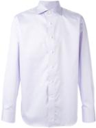 Canali Cutaway Collar Shirt, Men's, Size: 40, Pink/purple, Cotton