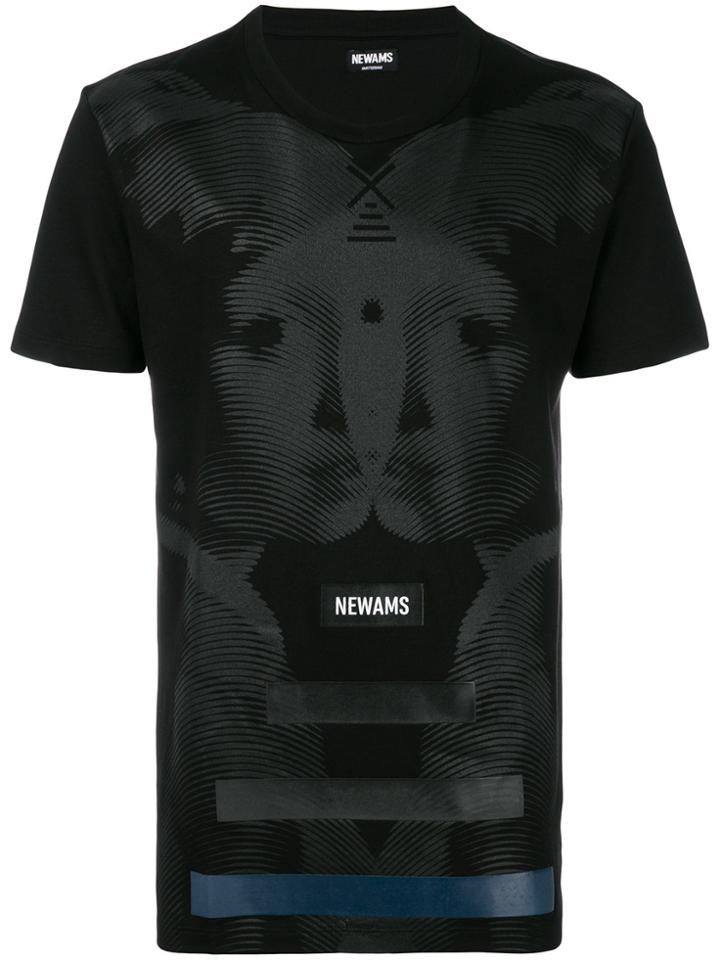 Newams Graphic Logo Print T-shirt - Black