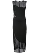 Haney Jackie Sheer-panelled Sheath Dress - Black