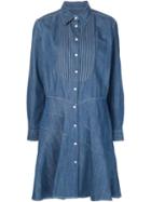Sonia Rykiel Stitched Shirt Dress, Women's, Size: 40, Blue, Cotton