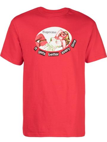 Supreme It Gets Better Every Time Tee - Red