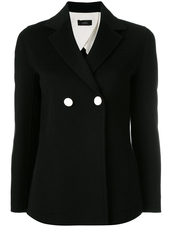 Joseph Contrast Blazer, Women's, Size: 36, Black, Wool/cashmere/viscose/cotton