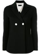 Joseph Contrast Blazer, Women's, Size: 36, Black, Wool/cashmere/viscose/cotton