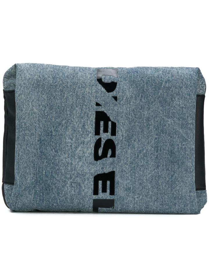 Diesel Slashed Logo Clutch - Blue