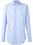 Etro Dotted Print Shirt, Men's, Size: 44, Blue, Cotton