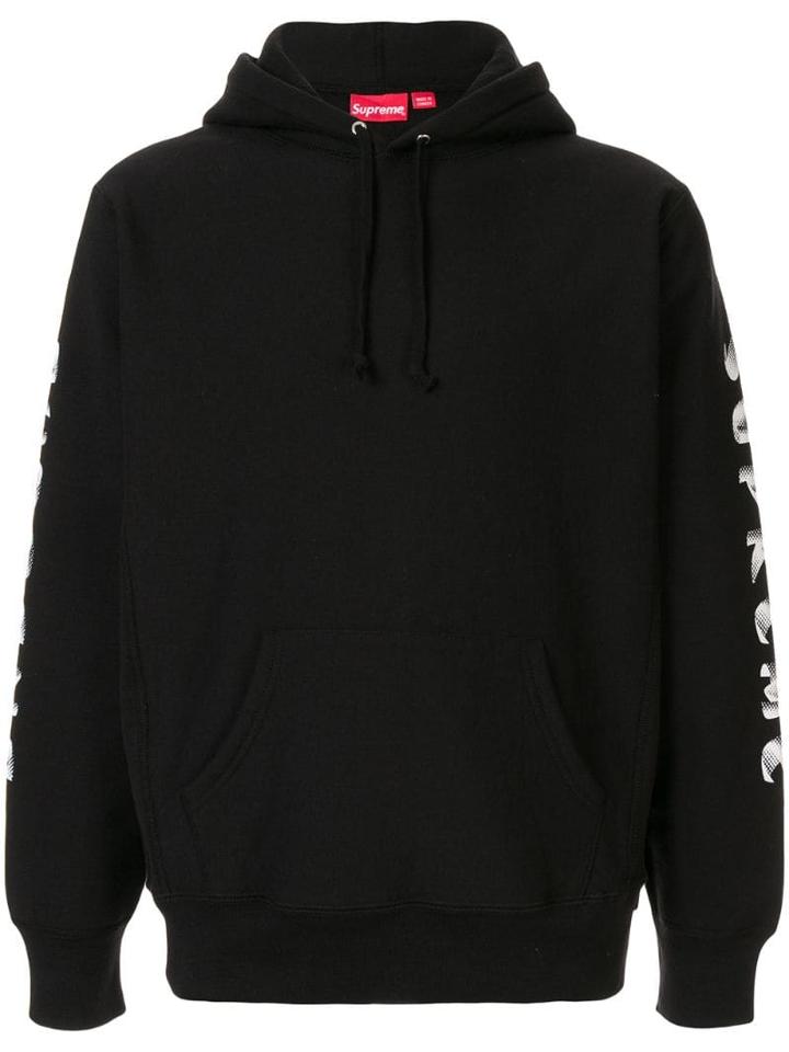 Supreme Gradient Sleeve Hooded Sweatshirt - Black