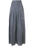 Mantu Polka Dot Pleated Skirt - Blue