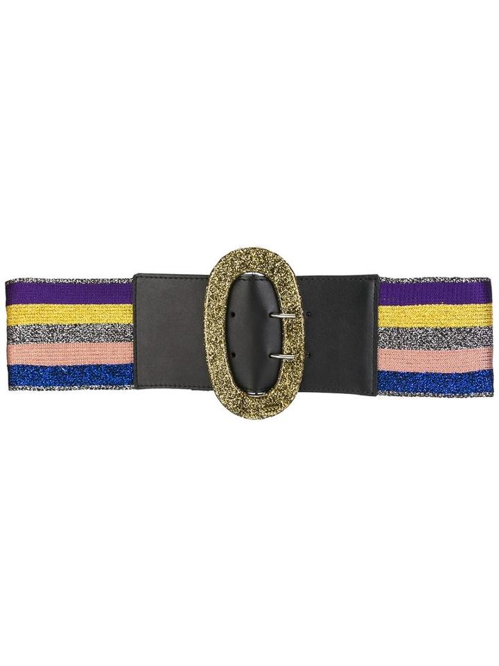 Missoni Striped Belt, Women's, Size: Medium, Viscose/calf Leather/spandex/elastane/polyester