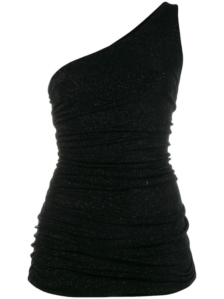 Redemption One Shoulder Jersey Top - Black