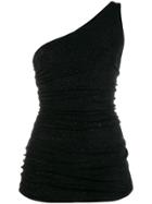 Redemption One Shoulder Jersey Top - Black