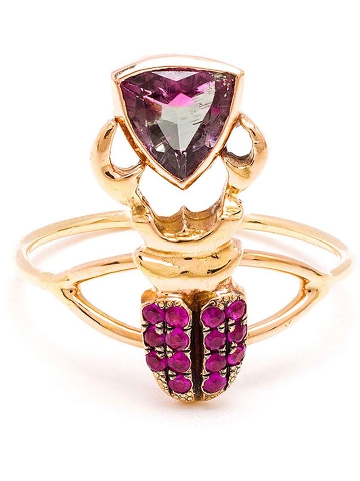 Daniela Villegas 18kt Yellow Gold, Sapphire And Tourmaline Ring
