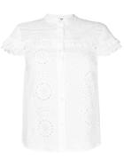 Liu Jo Open Embroidery Short Sleeve Shirt - White
