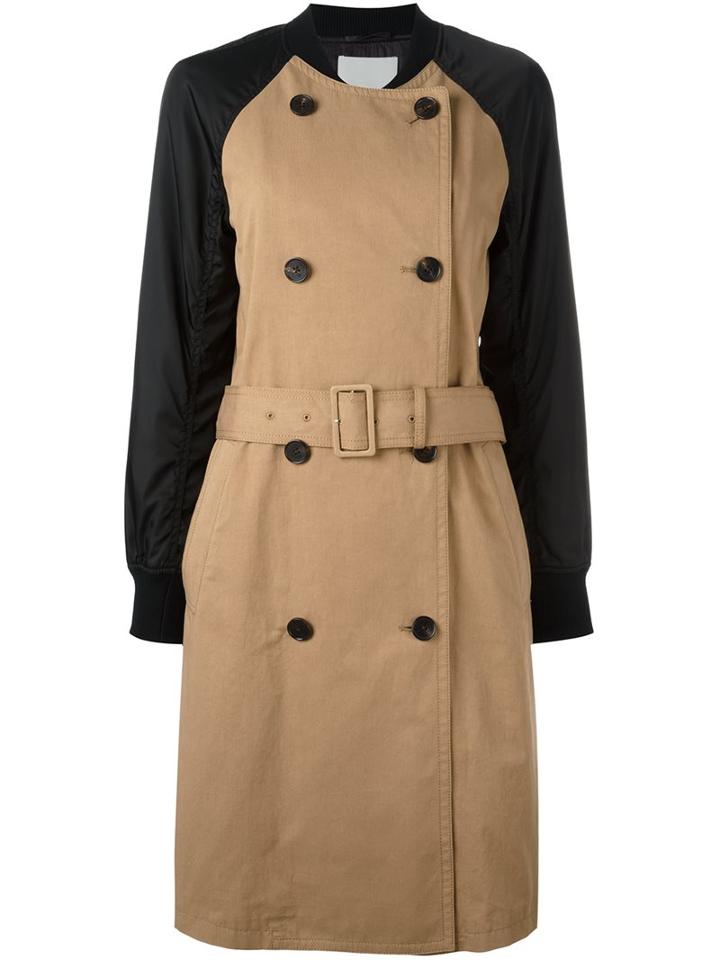 3.1 Phillip Lim Contrast Sleeve Trench Coat
