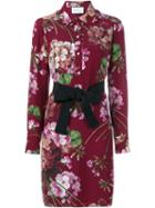 Gucci Floral Print Dress, Women's, Size: 44, Pink/purple, Silk/spandex/elastane