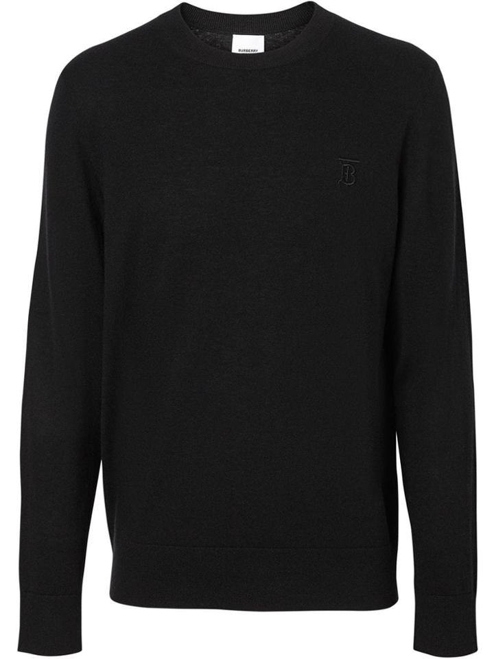 Burberry Monogram Motif Cashmere Sweater - Black
