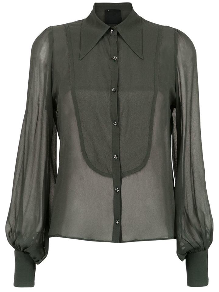 Andrea Bogosian Sheer Silk Shirt - Green