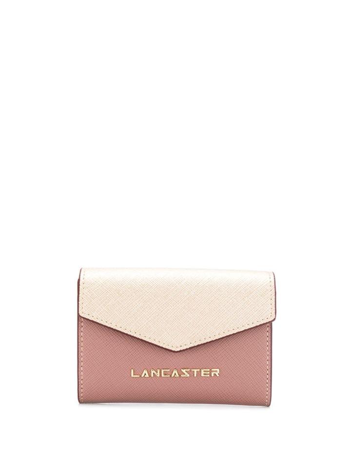 Lancaster Logo Plaque Envelope Purse - Pink