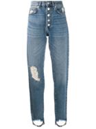 Zadig & Voltaire Distressed Mom Jeans - Blue
