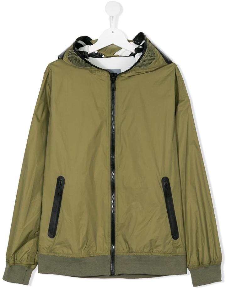 Ai Riders On The Storm Kids Teen Mask Hood Jacket - Green