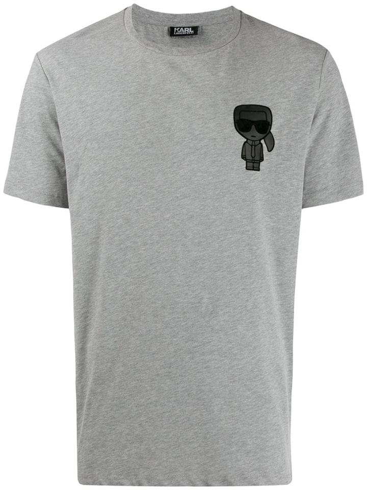 Karl Lagerfeld Crewneck Ikonik Print T-shirt - Grey