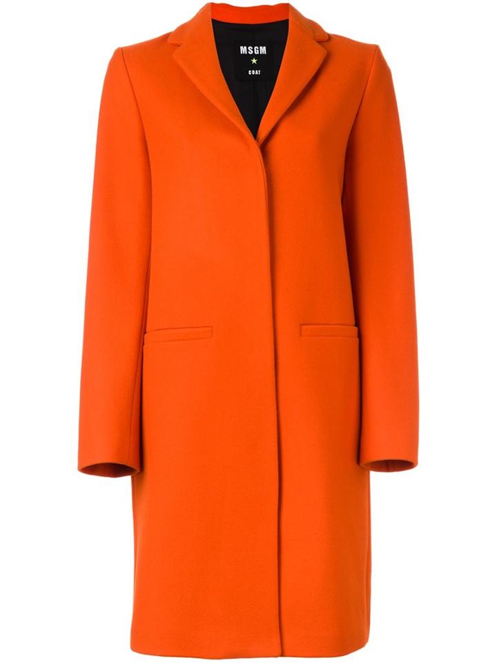 Msgm Hidden Button Coat