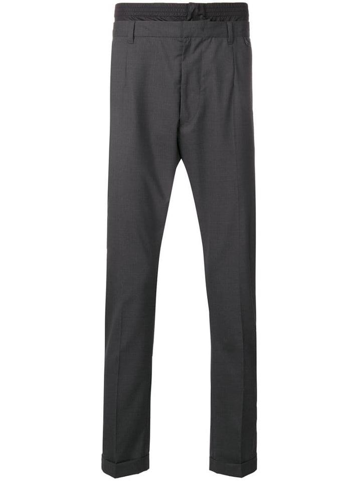 Prada Techno Waist Detail Trousers - Black