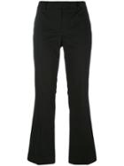 Boutique Moschino Flared Trousers, Women's, Size: 46, Black, Cotton/other Fibres