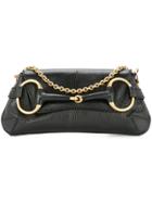 Gucci Vintage Horsebit Chain Shoulder Bag - Black
