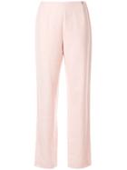 Chanel Pre-owned Silk Straight Trousers - Pink
