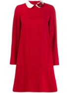 Red Valentino Heart Collar Mini Dress