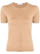 Cruciani Short-sleeve Fitted Top - Brown