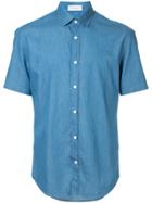 Cerruti 1881 Shortsleeved Denim Shirt - Blue