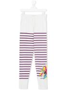 Junior Gaultier - Striped Leggings - Kids - Cotton/spandex/elastane - 14 Yrs, White
