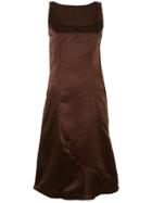 Comme Des Garçons Vintage Crinkle-effect Midi Dress - Brown