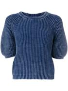 See By Chloé Fitted Cable Knit Jumper - Blue