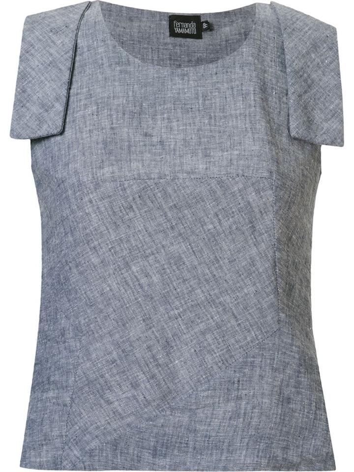 Fernanda Yamamoto Sleeveless Blouse, Women's, Size: 37, Grey, Cotton/linen/flax