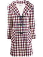 Chanel Pre-owned Hooded Plaid Midi Coat - Neutrals