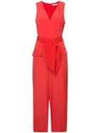 Tibi Belted Jumpsuit - Red