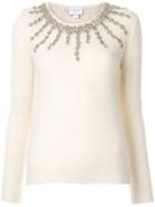 Giambattista Valli Embellished Fitted Sweater - White