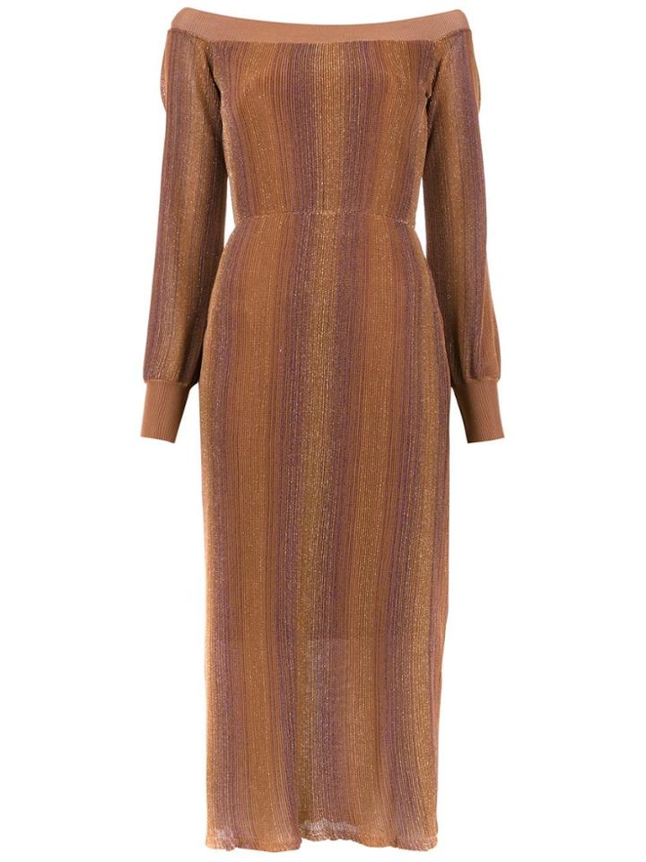 Nk Midi Knitted Dress - Brown
