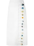 Christopher Esber Looped Elemental Pencil Skirt, Women's, Size: 8, White, Polyester/spandex/elastane