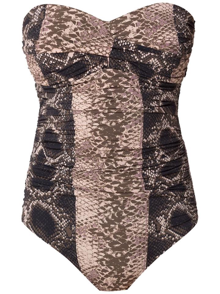 Amir Slama Sleeveless Swimsuit - Brown
