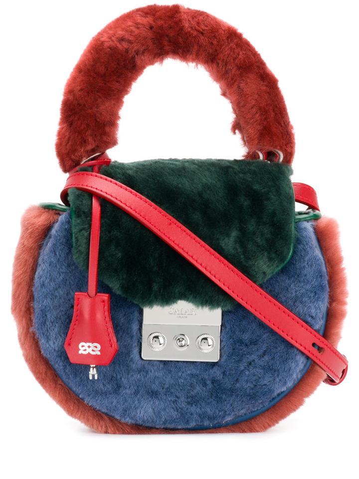 Salar Contrast Panel Shoulder Bag - Multicolour