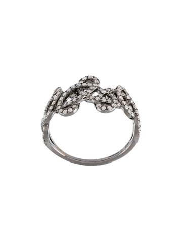 Annisa Kermiche 'tatouage' Pave Diamond Ring