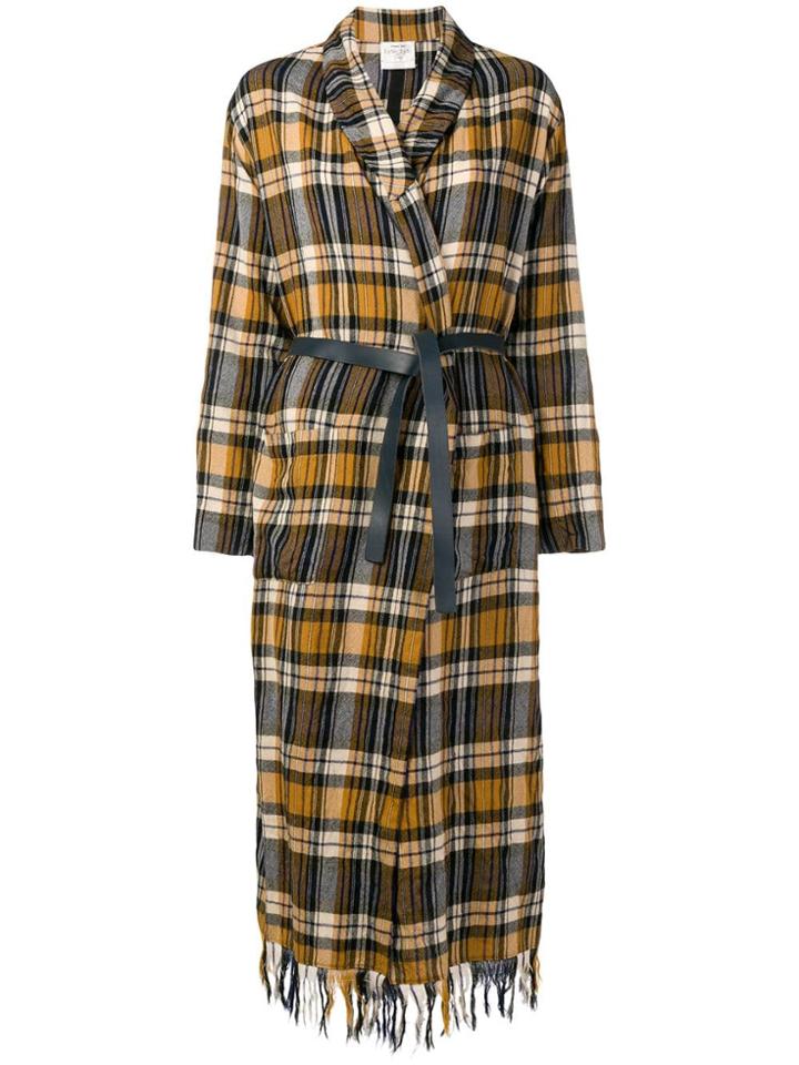 Forte Forte Check Scarf Coat - Neutrals
